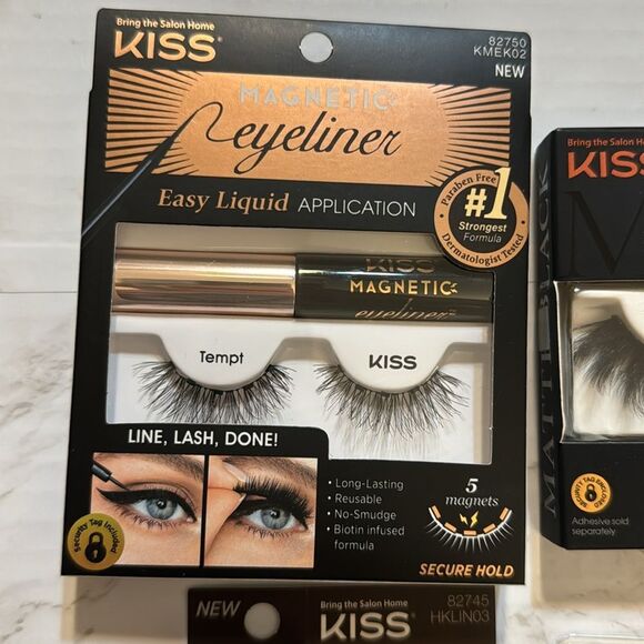 Kiss lash couture and magnetic lashes bundle with lash glue and liner - Picture 2 of 6